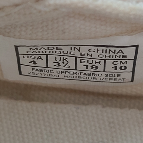 RALPH LAUREN LAYETTE Embroidered Baby Shoes Sneakers Infant Sz 4 FLAWS - Picture 9 of 9